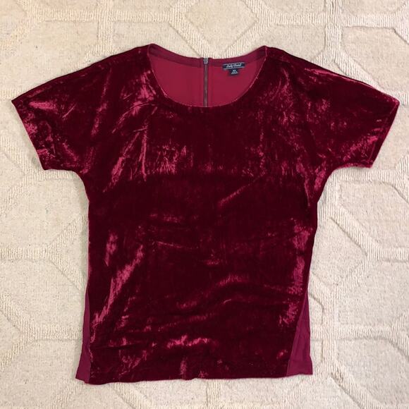 Lucky Brand red velvet top - Picture 2 of 8